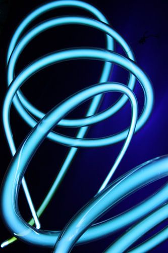 Neon buis spiralen blauw