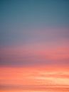 Colorful sunrise in the Netherlands - Abstract print of blue, pink and orange by Raisa Zwart thumbnail