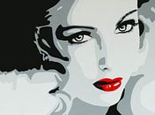 Lady with red lips popart van anja verbruggen thumbnail