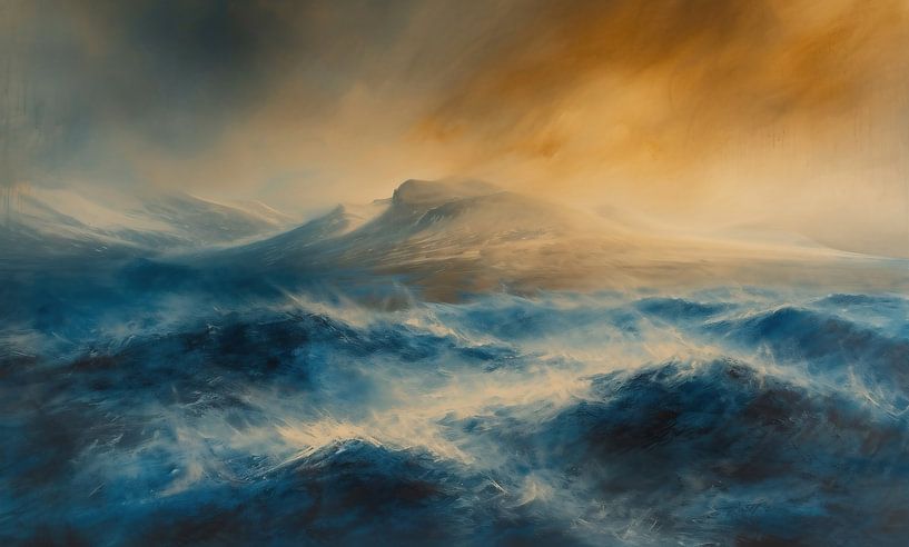 Zonsopgang boven zee van fernlichtsicht