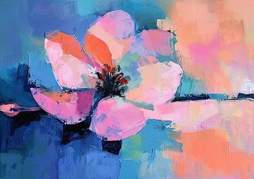 Abstract Bloemen van Abstract Schilderij