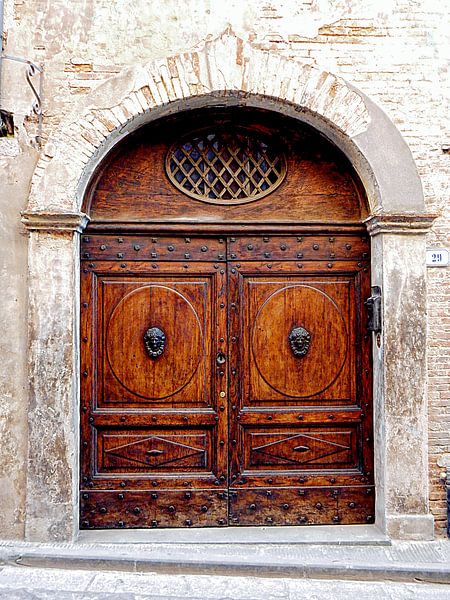 Ornate Wooden Door Citta della Pieve 4 Umbria by Dorothy Berry-Lound