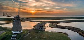 Moulin à vent Het Noorden Texel Lever de soleil sur Richard Heerschap Fotografie