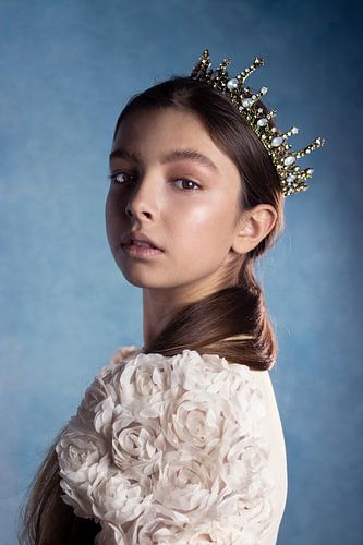 Koninklijk meisje met kroon van Iris Kelly Kuntkes