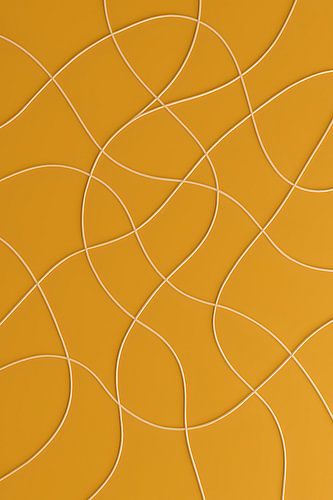Modern Verspielte Linien in modernem Relief in Senfgelb