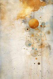 Neutral abstract painting in beige and gold by Joriali Abstract