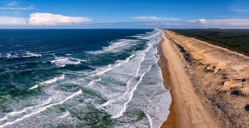 Atlantische kust in het zuidwesten van Frankrijk