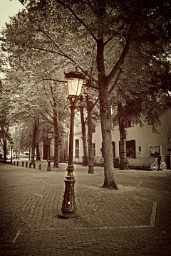 Lampe de rue inclinée sur Jan van der Knaap