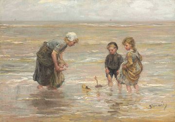 Playtime on the Beach, Bernardus Johannes Blommers