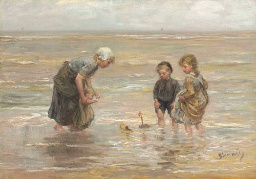 Speeltijd op het strand, Bernardus Johannes Blommers