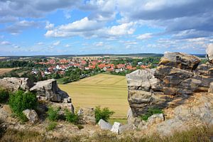 Vue de Weddersleben depuis le Teufelsmauer Harz Duisland