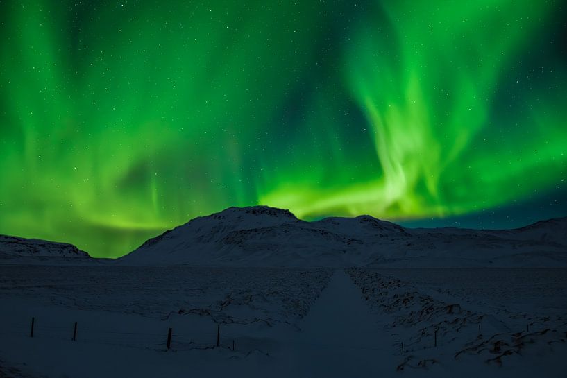 Aurora Borealis in Island, Nordlichter von Gert Hilbink
