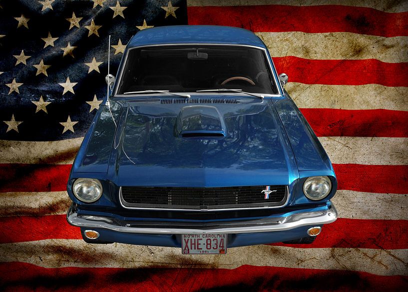 Ford Mustang 1 with US-Flag von aRi F. Huber