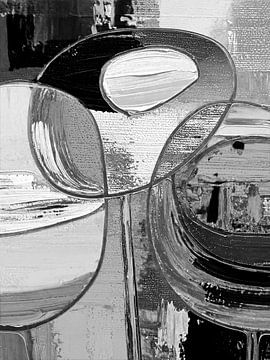 Modern abstract: Industrial painting in black and white