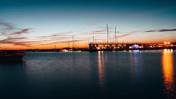 Hafen von Wiek bei Nacht (Rügen) von Denny Lerch
