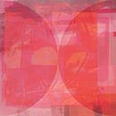 Moderne abstracte vormen in warm roze en oranje van Dina Dankers thumbnail