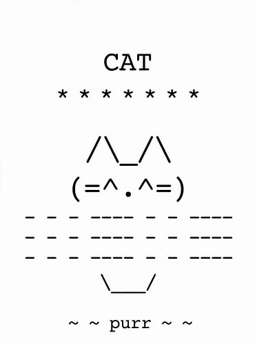 Minimalist Cat ASCII Art
