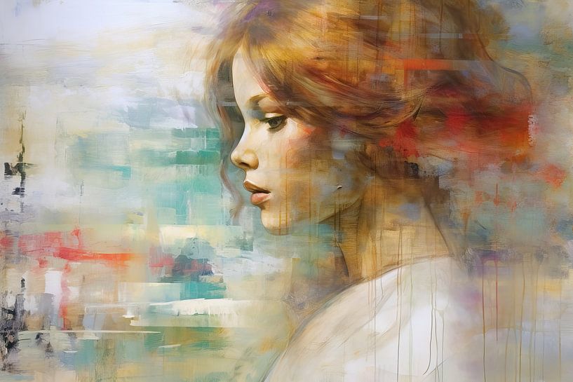 Woman Portrait Abstract by Art Whims