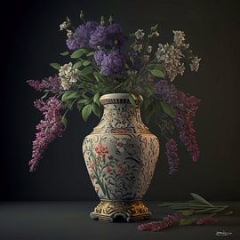 stilleven met bloemen. van Gelissen Artworks