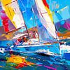 Zeilboot schilderen van ARTemberaubend