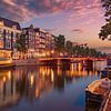 Soirée d'été atmosphérique au Singel à Amsterdam sur Remco Piet