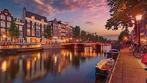Sfeervolle zomeravond op de Singel in Amsterdam van Remco Piet