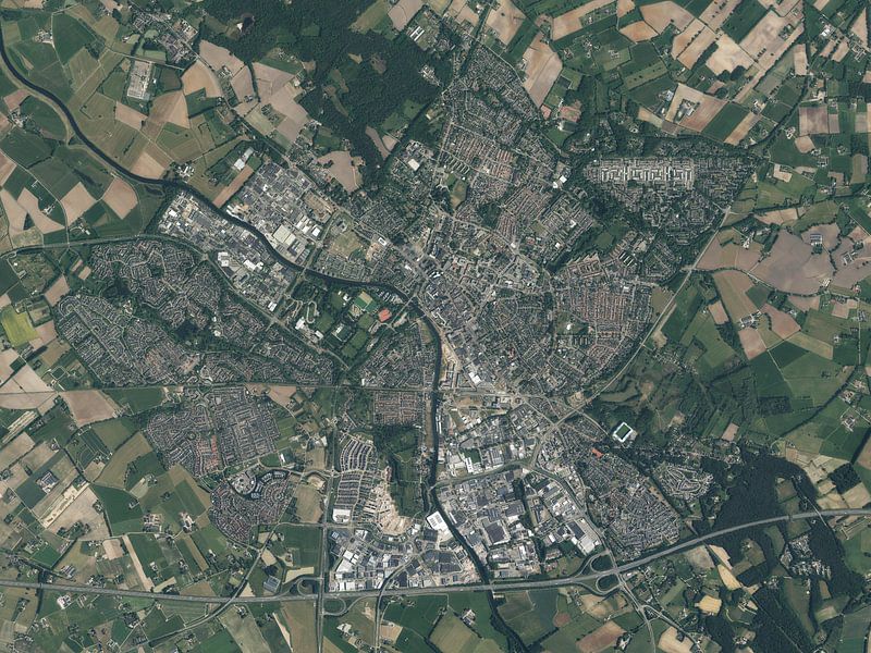 Luchtfoto van Doetinchem van Maps Are Art