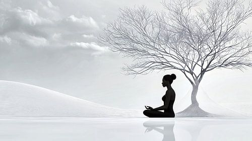Femme faisant du yoga