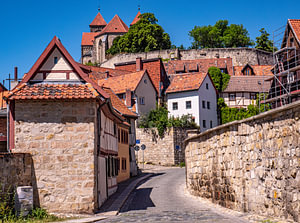 Altstadt mit Schloss in Quedlinburg