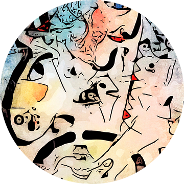 Miro ontmoet Chagall (Le profil et l'enfant rouge)