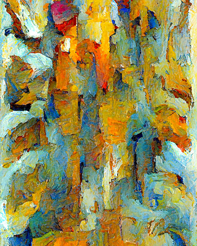 Kleurig expressionistisch abstract