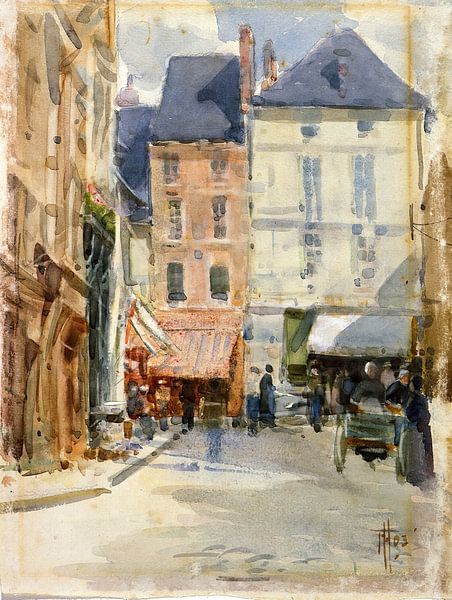 Frances Hodgkins - Straatbeeld in Nederland (1903) van Peter Balan