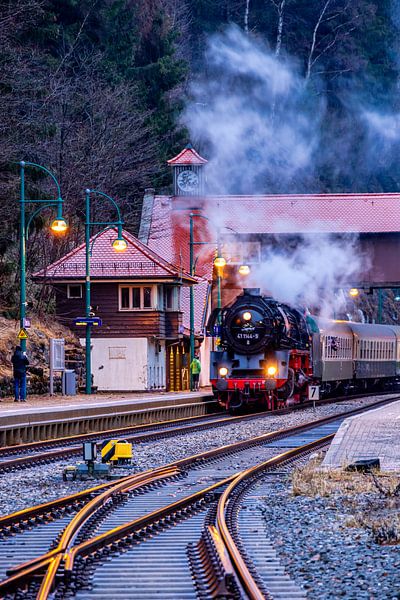 A toute vapeur avec le train spécial &quot;Rodelblitz&amp;quot ; près de Schmalkalden - Thuringe - Allemagne par Oliver Hlavaty