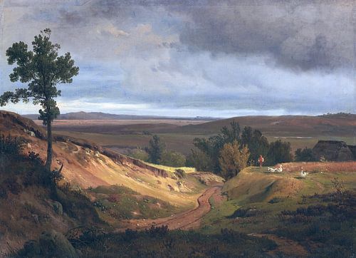Heide bij Silkeborg in Jutland, Denemarken, LOUIS GURLITT, rond 1840