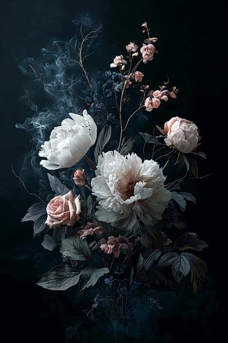 White Peonies in the Darkness no.7