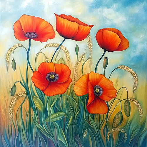 Die Schönheit von Mohnblumen