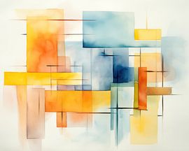 Abstract Geel Abstrakt