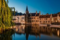 The canal during sunset at the Rozenhoedkaai, Bruges, Belgium, J by Werner Lerooy thumbnail