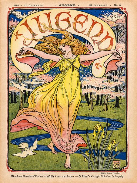 Magazine cover Jugend 17 December 1898 by Martin Stevens