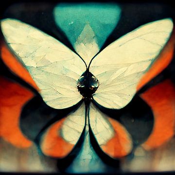 Butterfly Abstract Retro van Natasja Haandrikman