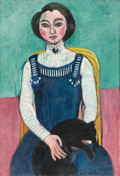 Henri Matisse - Margriet met zwarte kat van Peter Balan