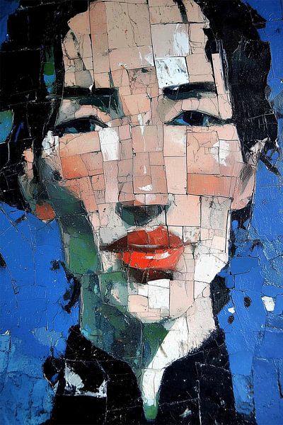 Zerbrochene Schönheit in Blau von Frank Heinz