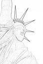 Die Freiheitsstatue: Eine Skizze/Zeichnung des Symbols in New York von Be More Outdoor Miniaturansicht