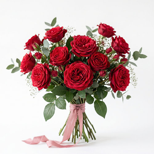 Élégant bouquet de roses rouges