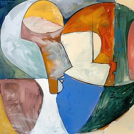 Gesichtsporträt | Stilvolle abstrakte Porträts von Blickfänger Gemälde