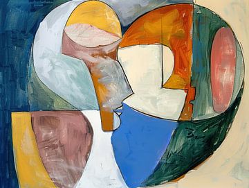 Gesichtsporträt | Stilvolle abstrakte Porträts von Blickfänger Gemälde