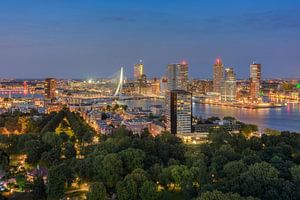 Rotterdam in de avond van Michael Valjak