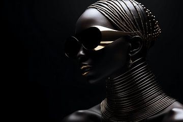 L'icône du style africain sur Karina Brouwer