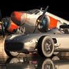 Mercedes W 196 Silver Arrow - Een iconische sportwagen uit 1954 van Jan Keteleer (JanKé): Een reis voorbij het canvas