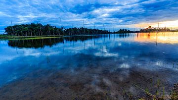 Brokopondo lake in the morning by René Holtslag